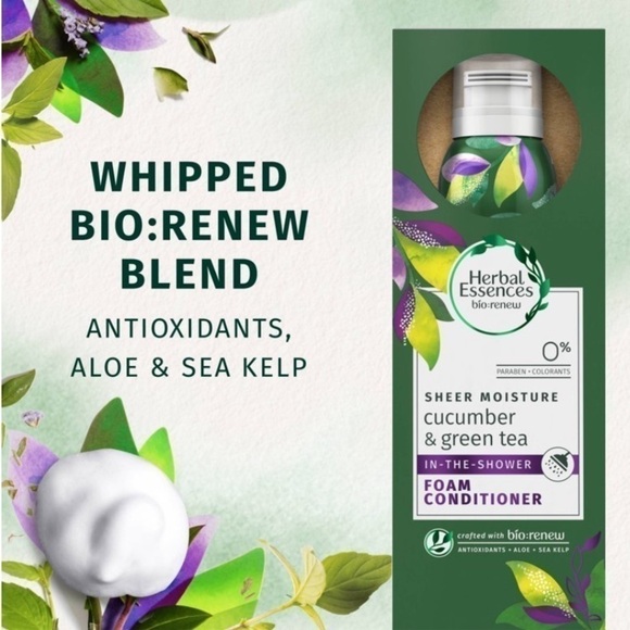 Herbal Essences bio:renew In Shower Foam Conditioner 6 oz Cucumber & Green Tea - Picture 1 of 7